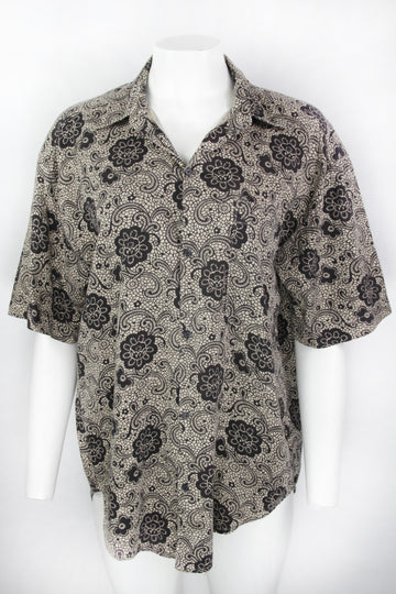 Vintage 90s Patterned Shirt - M