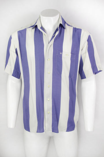 Vintage Striped 90s Shirt - M