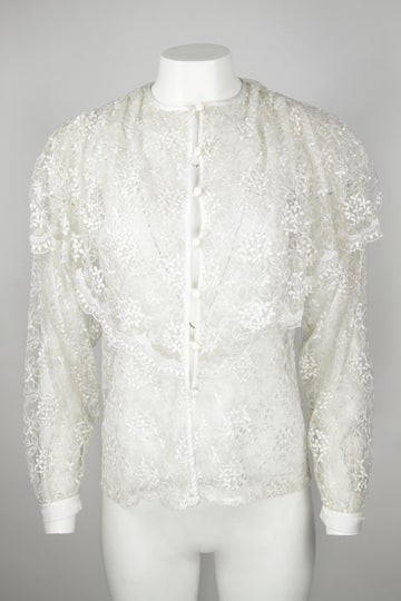Vintage 80s lace blouse - M