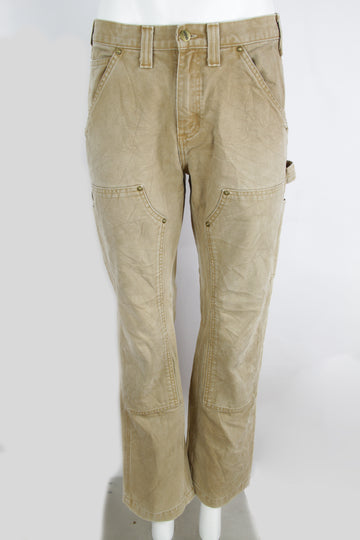 Vintage Carhartt Double Knee Carpenter Canvas Workwear Pants - S