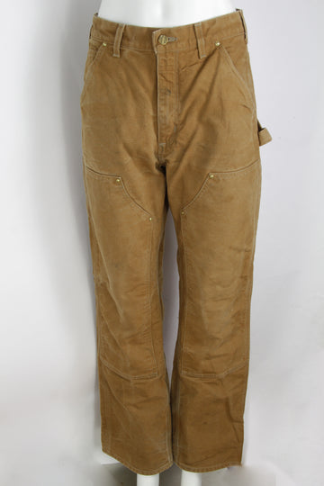 Vintage Carhartt Double Knee Carpenter Canvas Workwear Pants - S