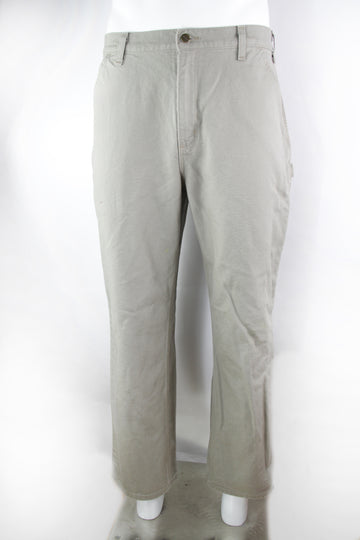 Vintage Carhartt Beige Carpenter Canvas Workwear Trousers - L