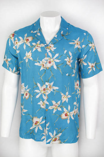Vintage Paradise Found Vannilla Flower Hawaiian Shirt -  M