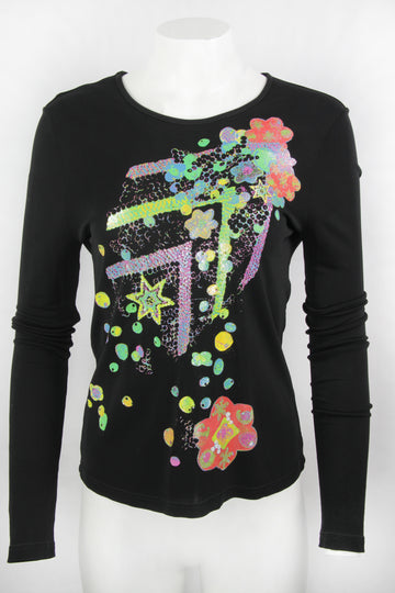 Vintage Y2k Bazar Christian Lacroix colour splash top - M