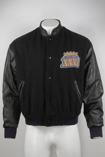 Vintage 1997 Superbowl New Orleans Wool Baseball Jacket - XL
