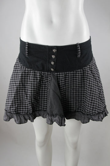 Vintage Y2k Gothic Mini Skirt - M