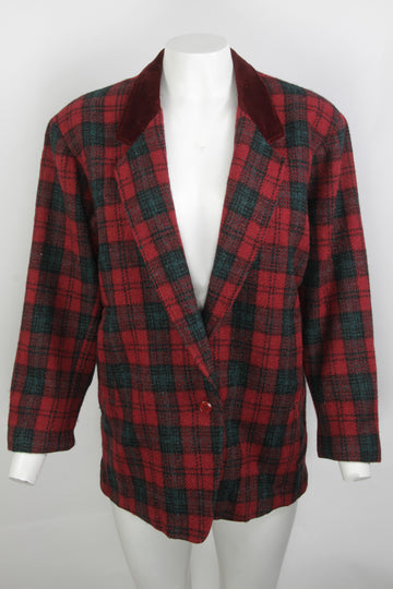 Vintage Kenzo Oversized Ladies Checked Jacket - S
