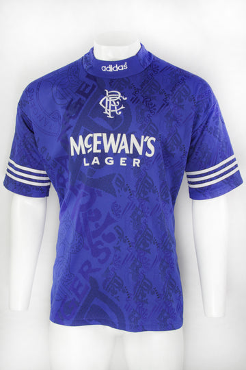 Vintage 1994-96 Rangers Adidas Football Kit Top - XL
