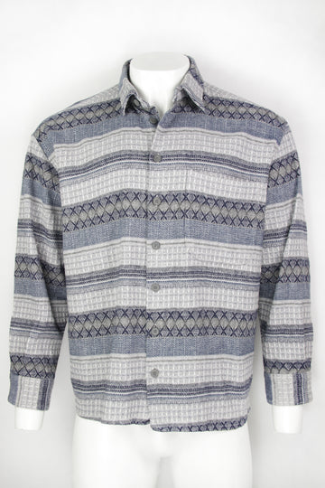 Vintage 90s Patterned Flannel Shirt - L