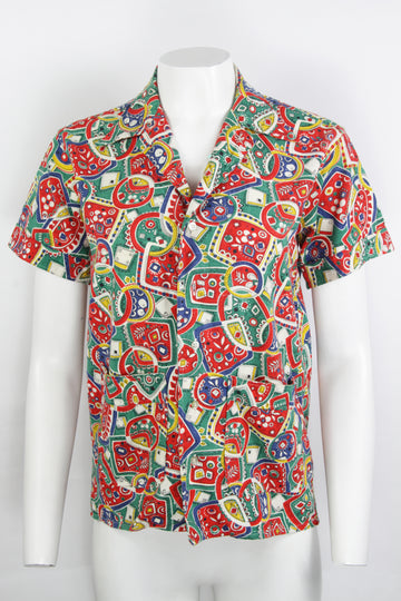 Vintage 40s Speartip Collar Shirt - S
