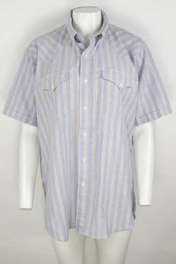 Vintage Short Sleeved Stripe Shirt - L