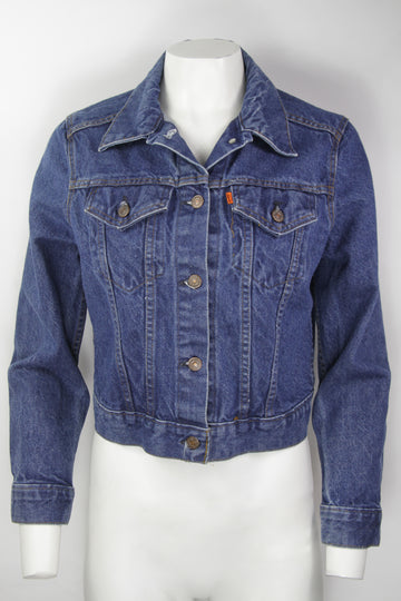 Vintage Levis 70s Orange Tab Type III Denim Jacket - S