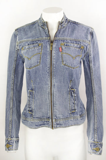 Vintage Y2k Levis Zip Denim Jacket - S