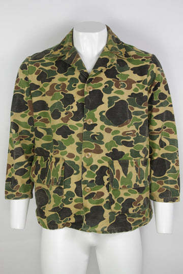 Vintage 50s Duck Cammo Canvas Jacket - L