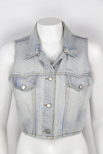 Vintage Sleeveless Denim Top - S