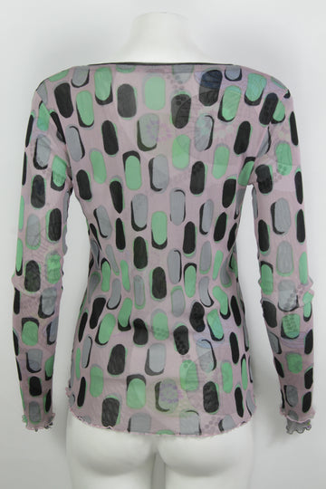 Vintage Reversible Y2k Mesh Babylock Top - S