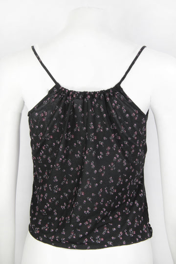 Vintage Y2k Black ditsy Floral camisole - M