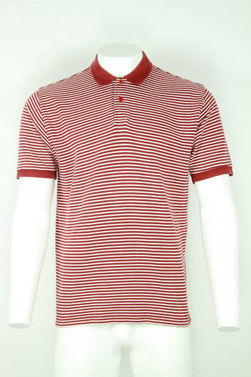 Vintage 90s Adidas striped red and white polo - L