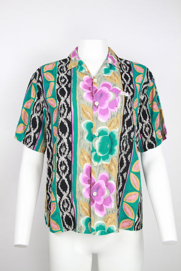Vintage 90s Guess made in the USA floral vertical print blouse