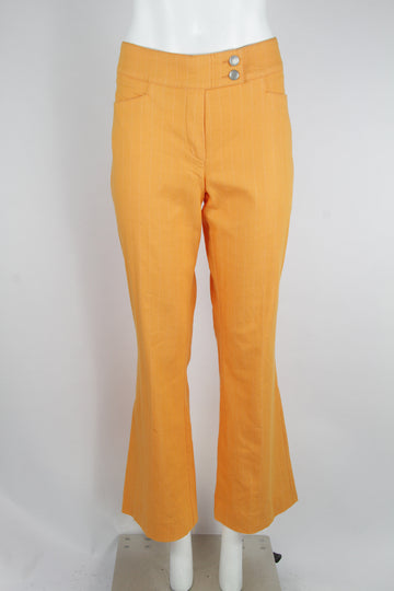 Y2k bootcut flare jeans - orange pinstripe - M