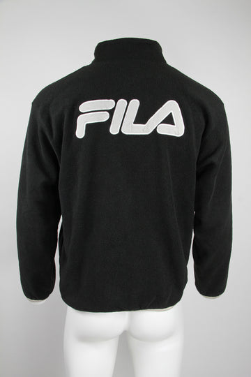 Vintage Men’s Fila Fleece pullover in Black – M