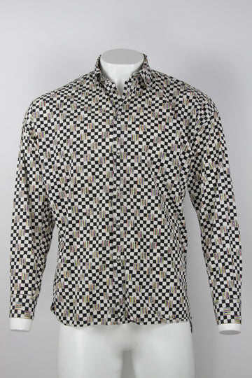 Vintage 90s/00s Versace Jean patterned shirt - White - M