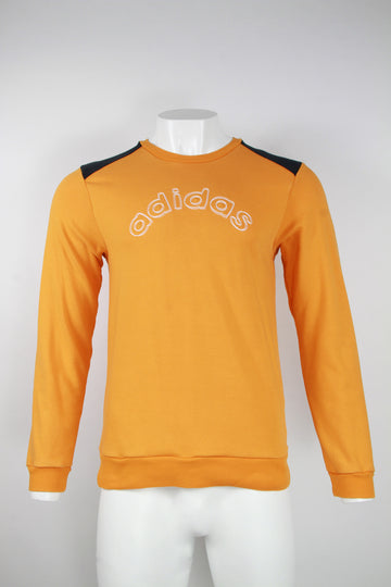 Vintage 00s Adidas sports crew - Orange and Black – M