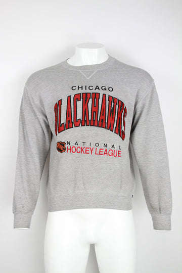 Vintage US Crew sweatshirt - 'Chicago Blackhawks NHL' - Grey - S